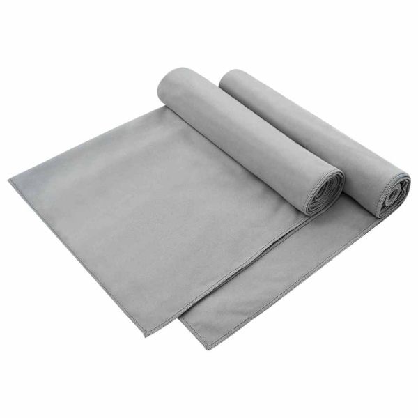 Външни кърпи за стол 2 pcs Тъмносив 130 x 60 см
