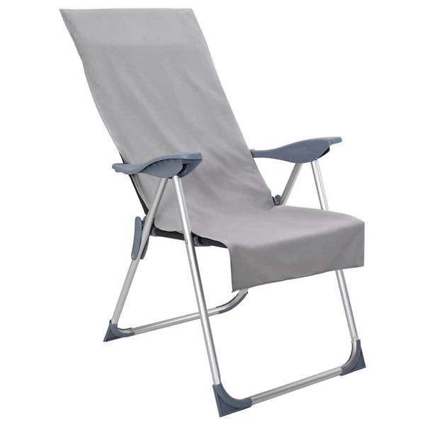 Външни кърпи за стол 2 pcs Тъмносив 130 x 60 см