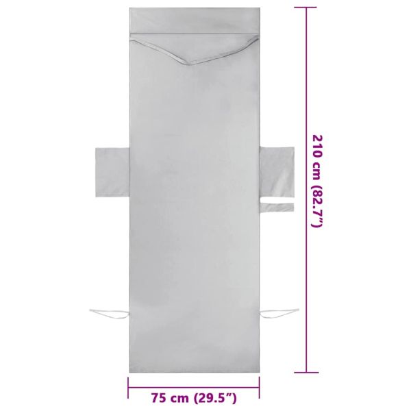 Кърпи за шезлонг 2 pcs Сив 210 x 75 cm Полиестер и полиамид