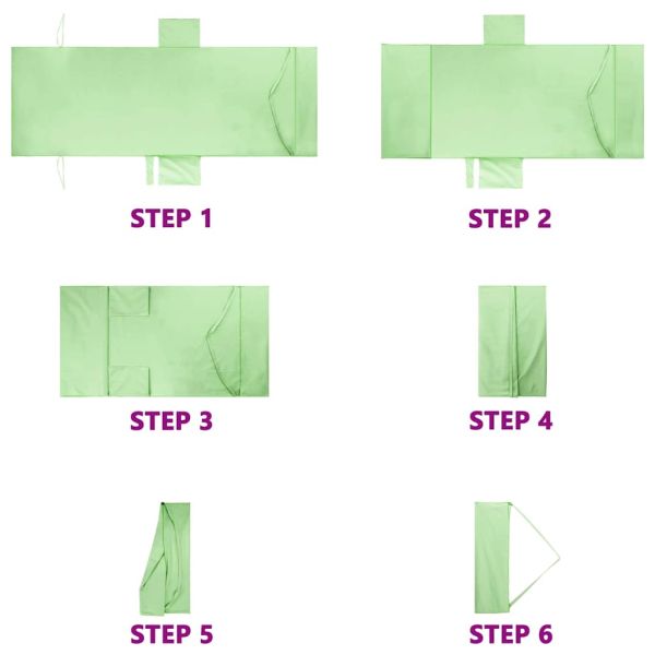 Кърпи за шезлонг 2 pcs Зелен 210 x 75 cm Полиестер и полиамид