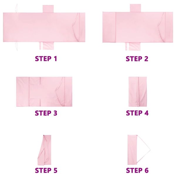 Кърпи за шезлонг 2 pcs Розово 210 x 75 cm Полиестер и полиамид