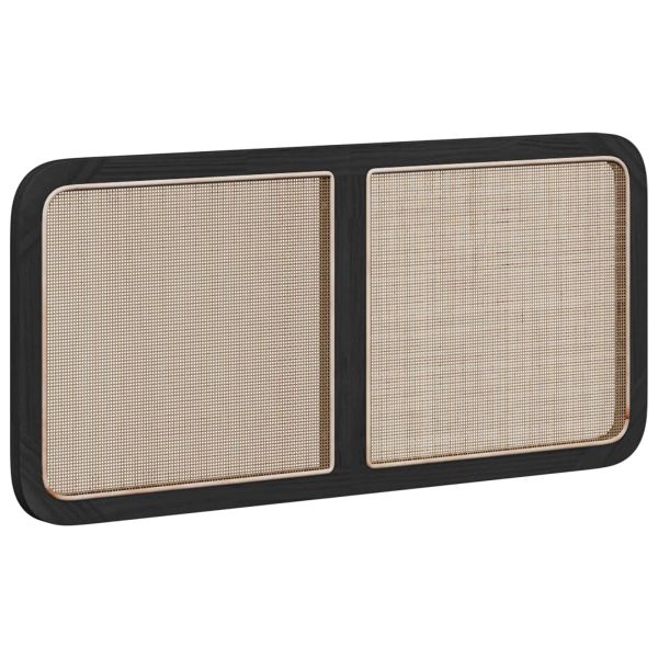 Облегалка за глава с таблото Черно 120 x 55 x 3 см Ратан