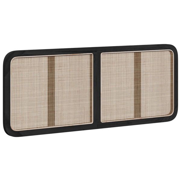 Облегалка за глава с таблото Черно 140 x 55 x 3 см Ратан