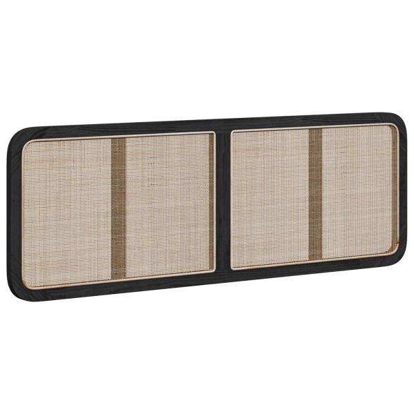 Облегалка за глава с таблото Черно 160 x 55 x 3 см Ратан