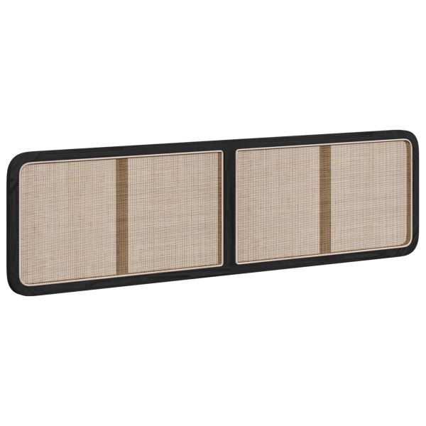 Облегалка за глава с таблото Черно 200 x 55 x 3 см Ратан