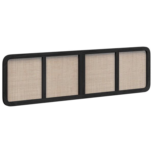 Облегалка за глава с таблото Черно 200 x 55 x 3 см Ратан