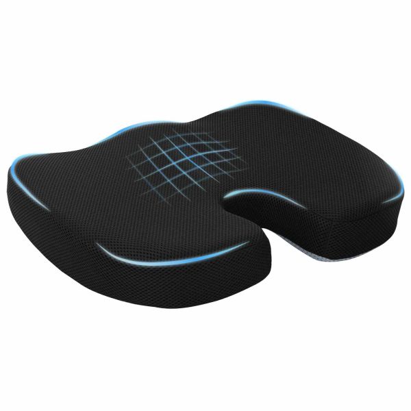 Възглавница с възглавница Черно 46 x 38 x 8 см Мрежа