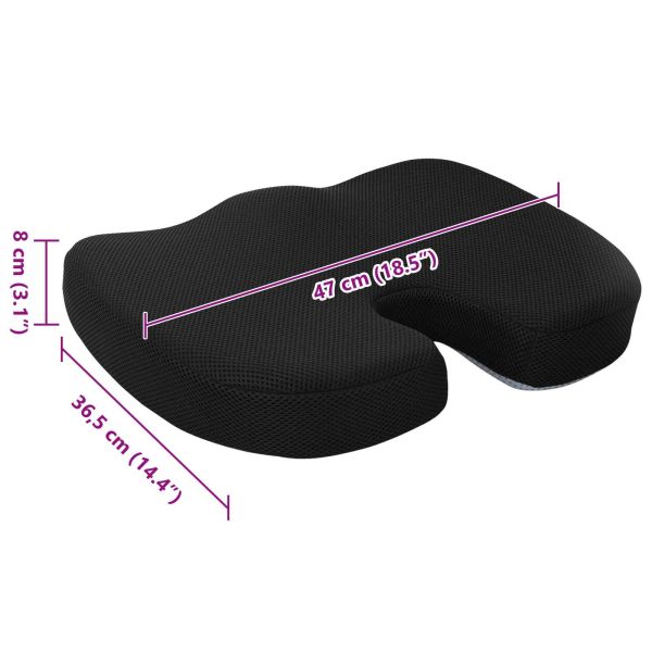 Възглавница с възглавница Черно 46 x 38 x 8 см Мрежа