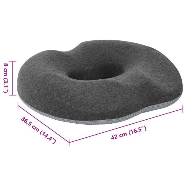 Възглавница с възглавница Тъмен сив 42 x 37 x 8 см Памук