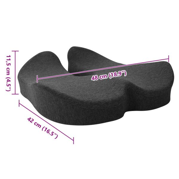 Възглавница с възглавница Тъмен сив 50 x 43 x 10 см Памук