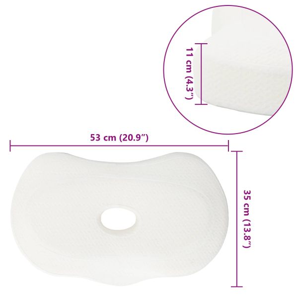 Възглавница с възглавница Бяло 55 х 36 х 10 см Полиестер