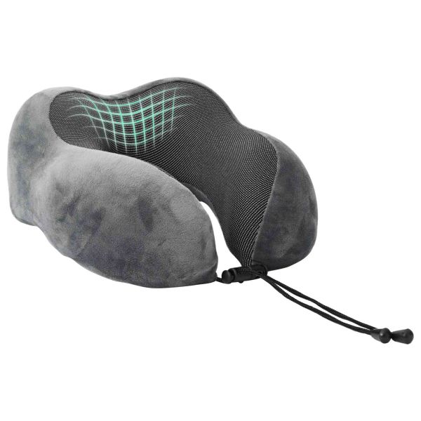 Възглавница с възглавница Регулирума Сив 28 x 25 x 14 см Кадифе