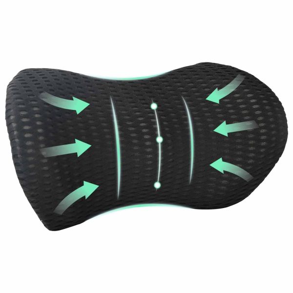 Възглавница с възглавница Черно 47 x 24 x 13 см 4D Мрежа