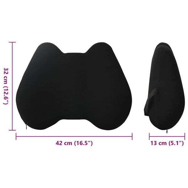 Възглавница с възглавница Черно 42 x 32 x 14 см Полиестер