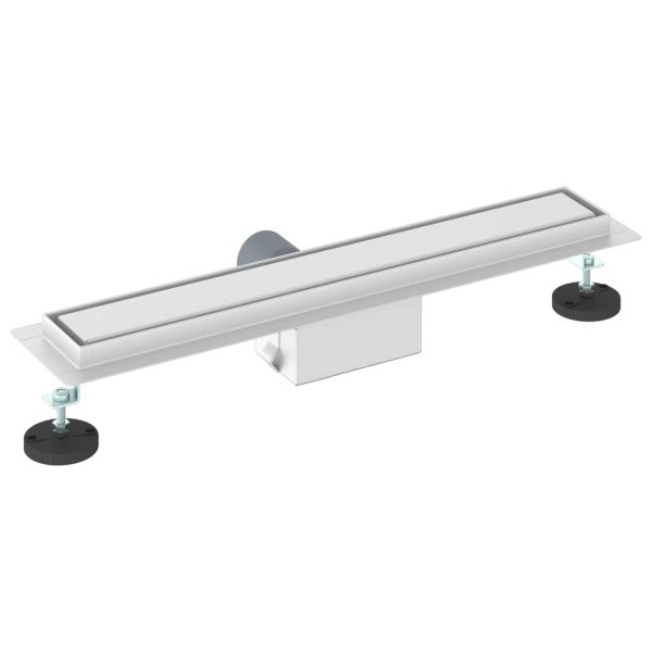 Душов дренаж с стъклено покритие Сребрист 50 cm