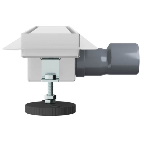 Душов дренаж с стъклено покритие Сребрист 60 cm