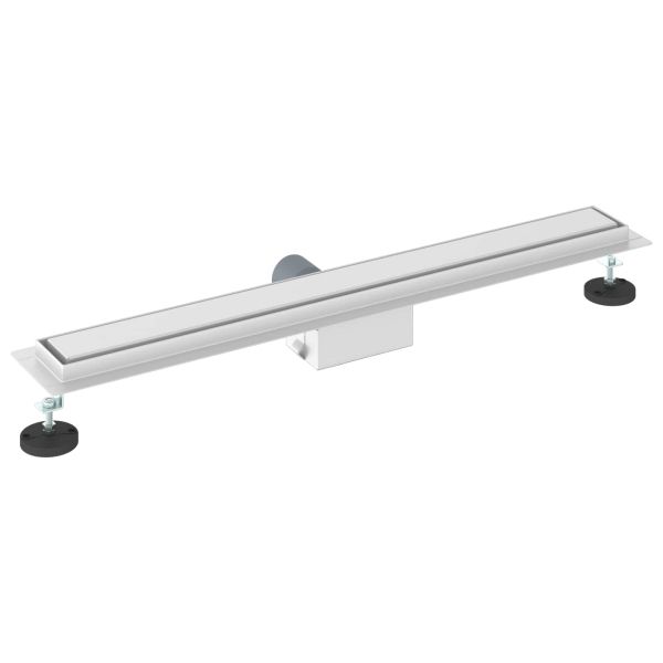 Душов дренаж с стъклено покритие Сребрист 70 cm