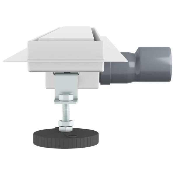 Душов дренаж с стъклено покритие Сребрист 80 cm