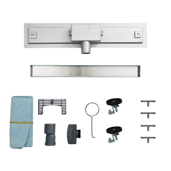 2 в 1 душов дренаж Сребрист 90 cm Неръждаема стомана 304