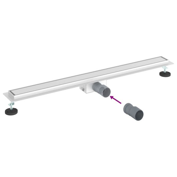 2 в 1 душов дренаж Сребрист 90 cm Неръждаема стомана 304