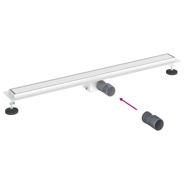 2 в 1 душов дренаж Сребрист 100 cm Неръждаема стомана 304