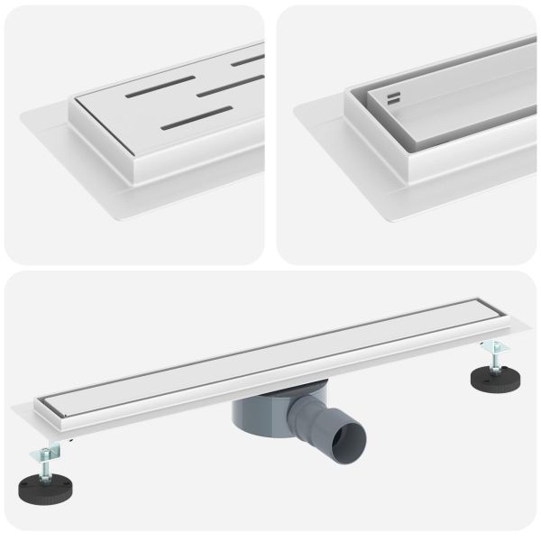 Душ канал 2-в-1 с 360° сифони Сребрист 60 cm