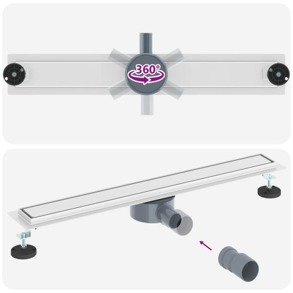 Душ канал 2-в-1 с 360° сифони Сребрист 70 cm