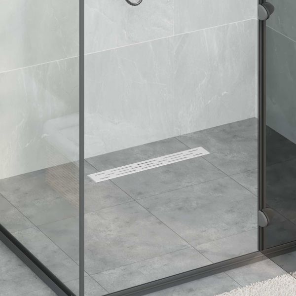 362 градуса дренаж за душ с дизайн на линия Сребрист 50 cm