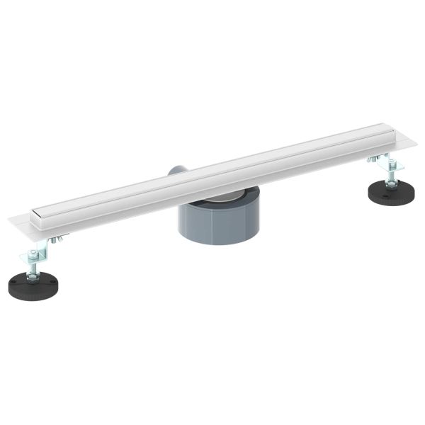 360° Душов отвод с тънък модел Сребрист 50 cm