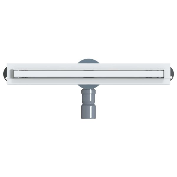 360° Душов отвод с тънък модел Сребрист 50 cm