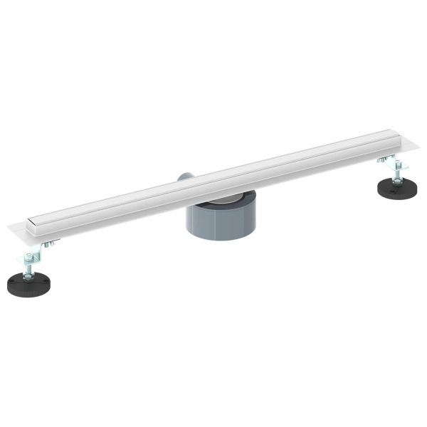 360° Душов отвод с тънък модел Сребрист 60 cm