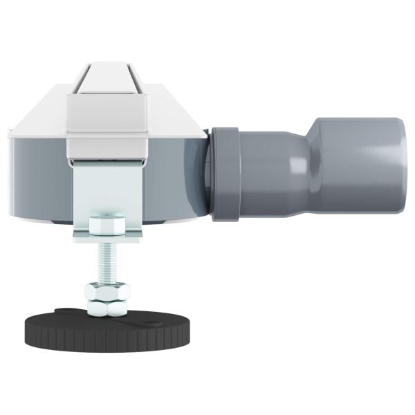 360° Душов отвод с тънък модел Сребрист 70 cm