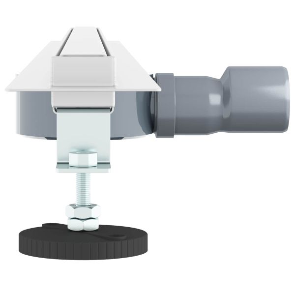 360° Душов отвод с тънък модел Сребрист 90 cm