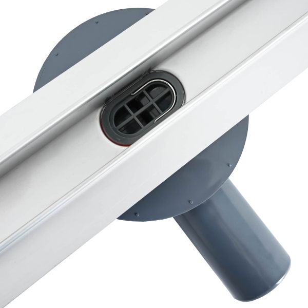 360° Душов отвод с тънък модел Сребрист 100 cm