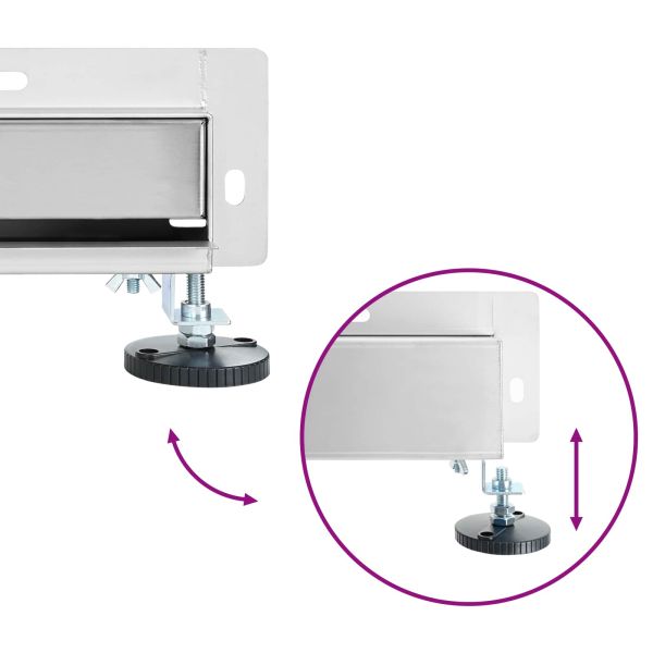 Стенен душов отвод Сребрист 50 cm Неръждаема стомана 304