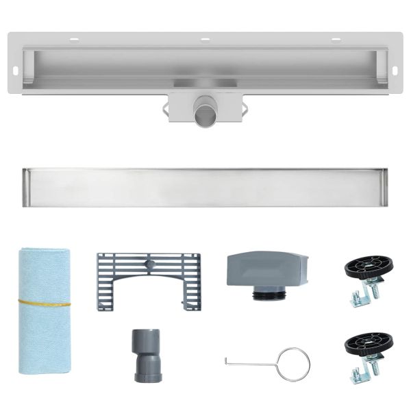 Стенен душов отвод Сребрист 60 cm Неръждаема стомана 304