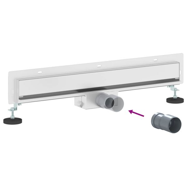 Стенен душов отвод Сребрист 60 cm Неръждаема стомана 304