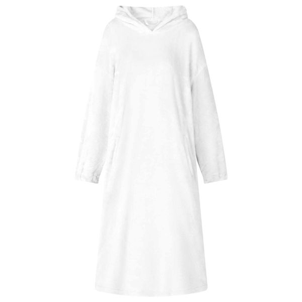 Одеяло с качулка Бяло s Фланела