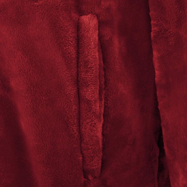 Одеяло с качулка Бордо червен m Фланела