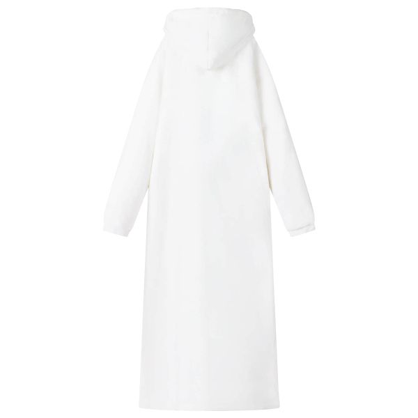 Одеяло с качулка Бяло xl Флийс и фланел