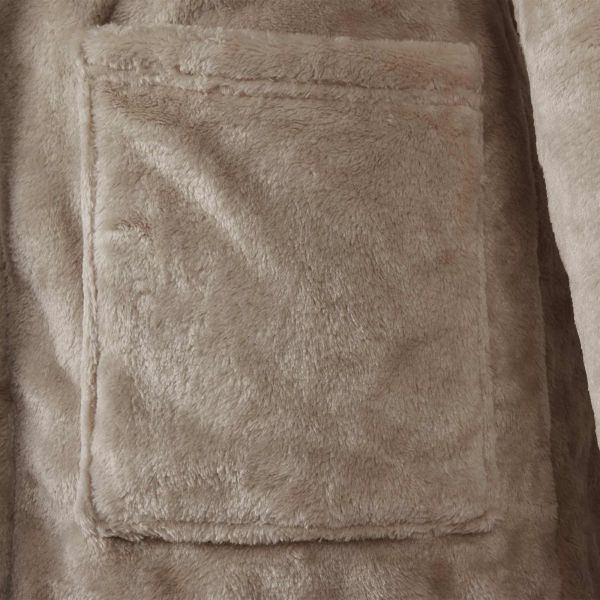 Халат с качулка Камилски l Фланела