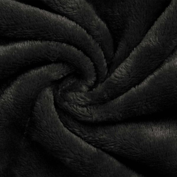 Халат с качулка Черно xl Фланела