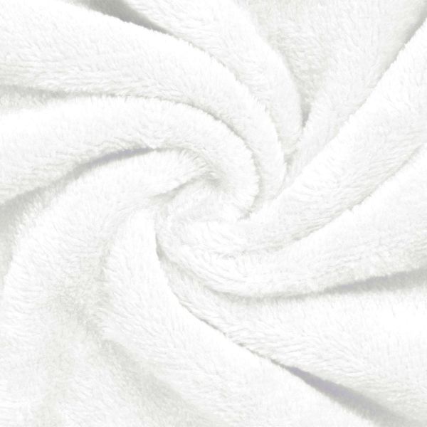 Халат с качулка Бяло l Фланела