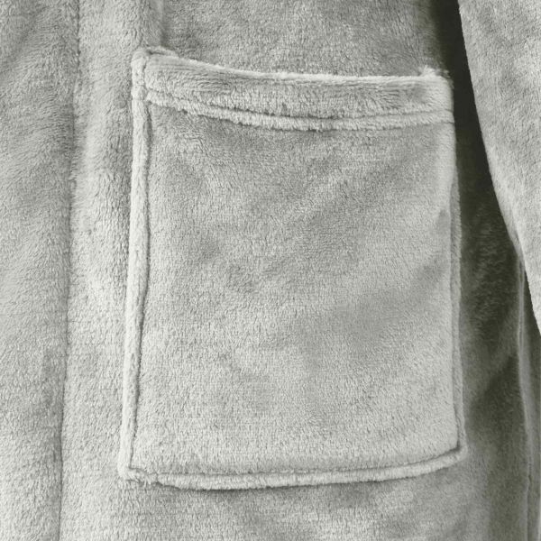 Халат без качулка Сив xxxl Фланела