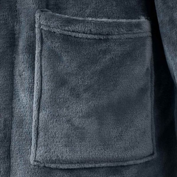 Халат без качулка Морски син xl Фланела