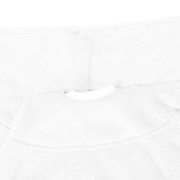 Халат без качулка Бяло xl Фланела