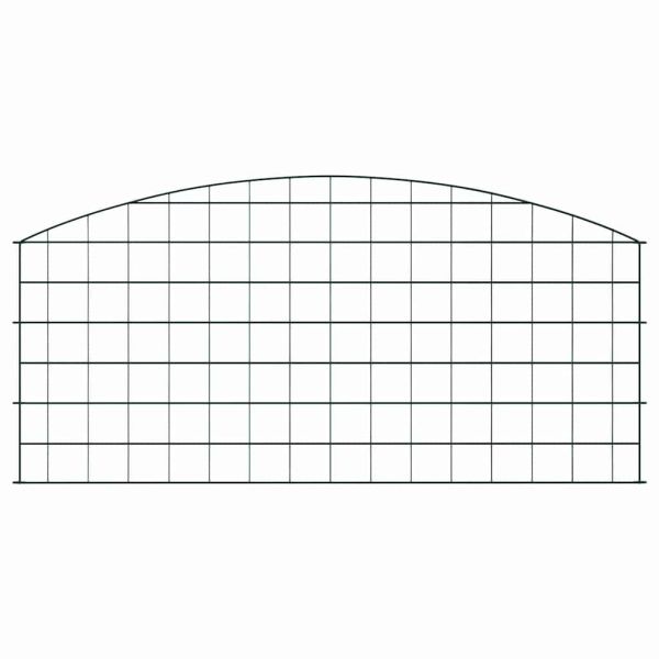 Комплект ограда за езеро 5 pcs Зелен 100 x 50 cm Стомана