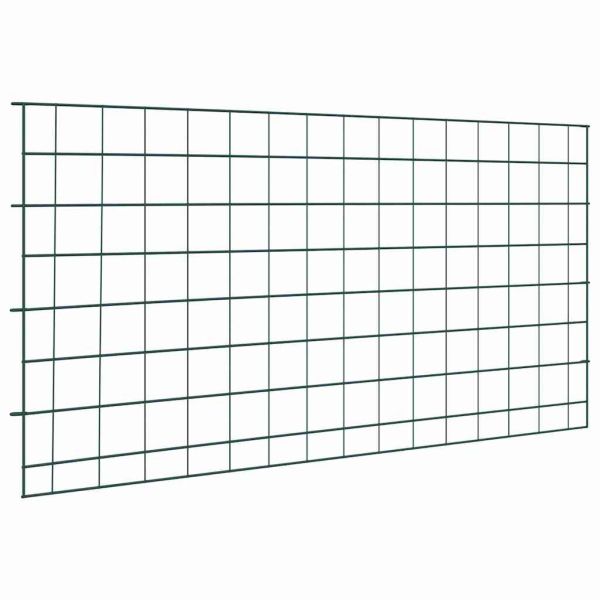 Комплект ограда за езеро 5 pcs Зелен 100 x 50 cm Стомана