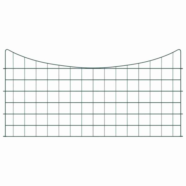 Комплект ограда за езеро 5 pcs Зелен 100 x 50 cm Стомана