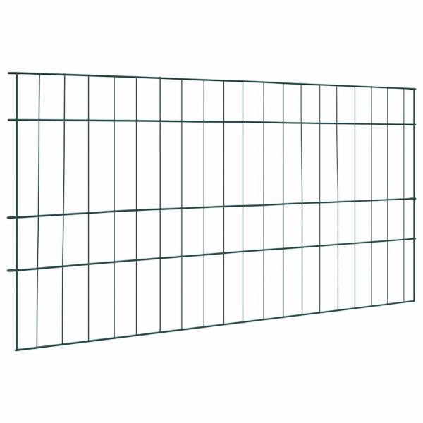 Комплект ограда за езеро 5 pcs Зелен 100 x 50 cm Стомана